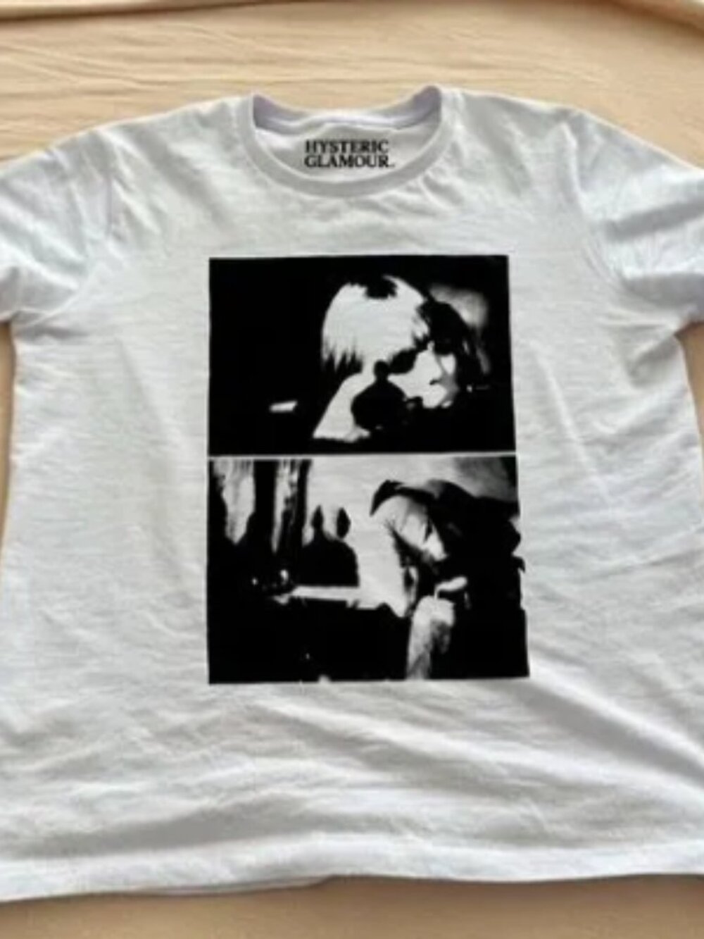 Hysteric Glamour Black & White Photo Graphic T-Shirt – White